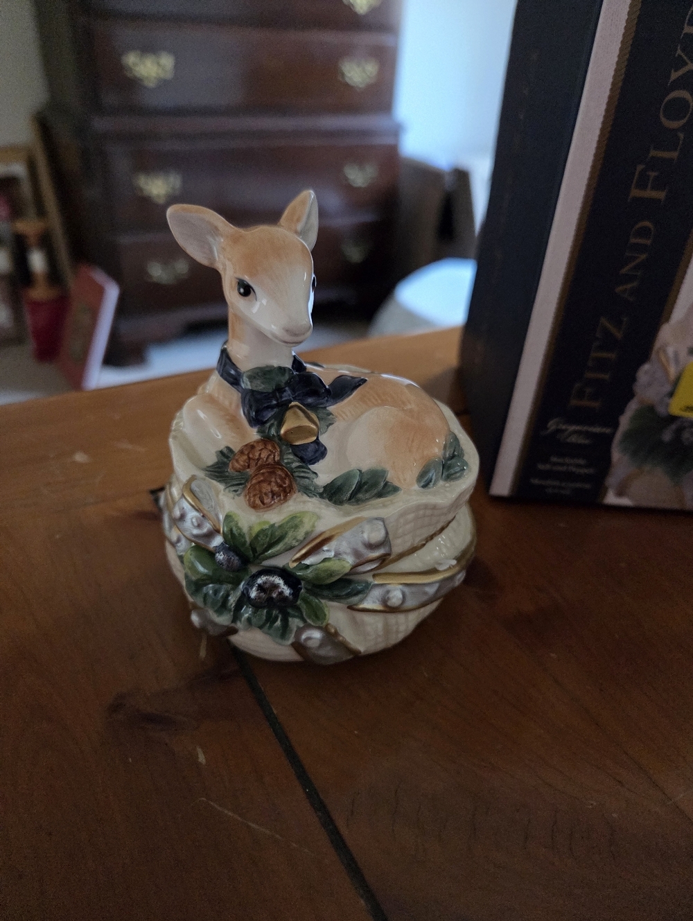 Fitz And Floyd "Georgian Blue" Stackable Salt & Pepper Shakers With Box